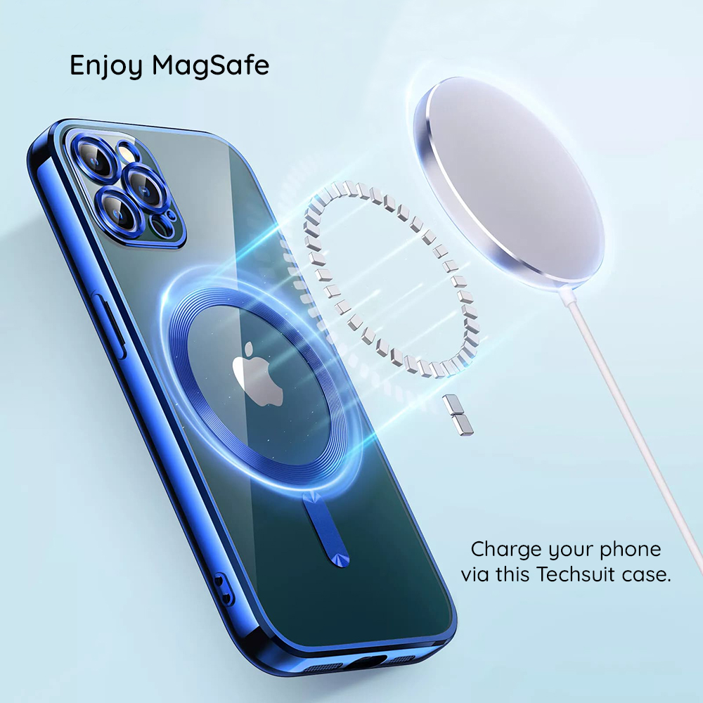 Luxury Crystal MagSafe Case for Apple iPhone 15 - Dark blue