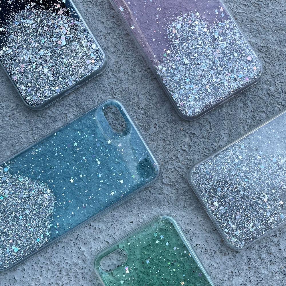 Wozinsky Star Glitter silicone case for Samsung Galaxy A72 4G - Transparent