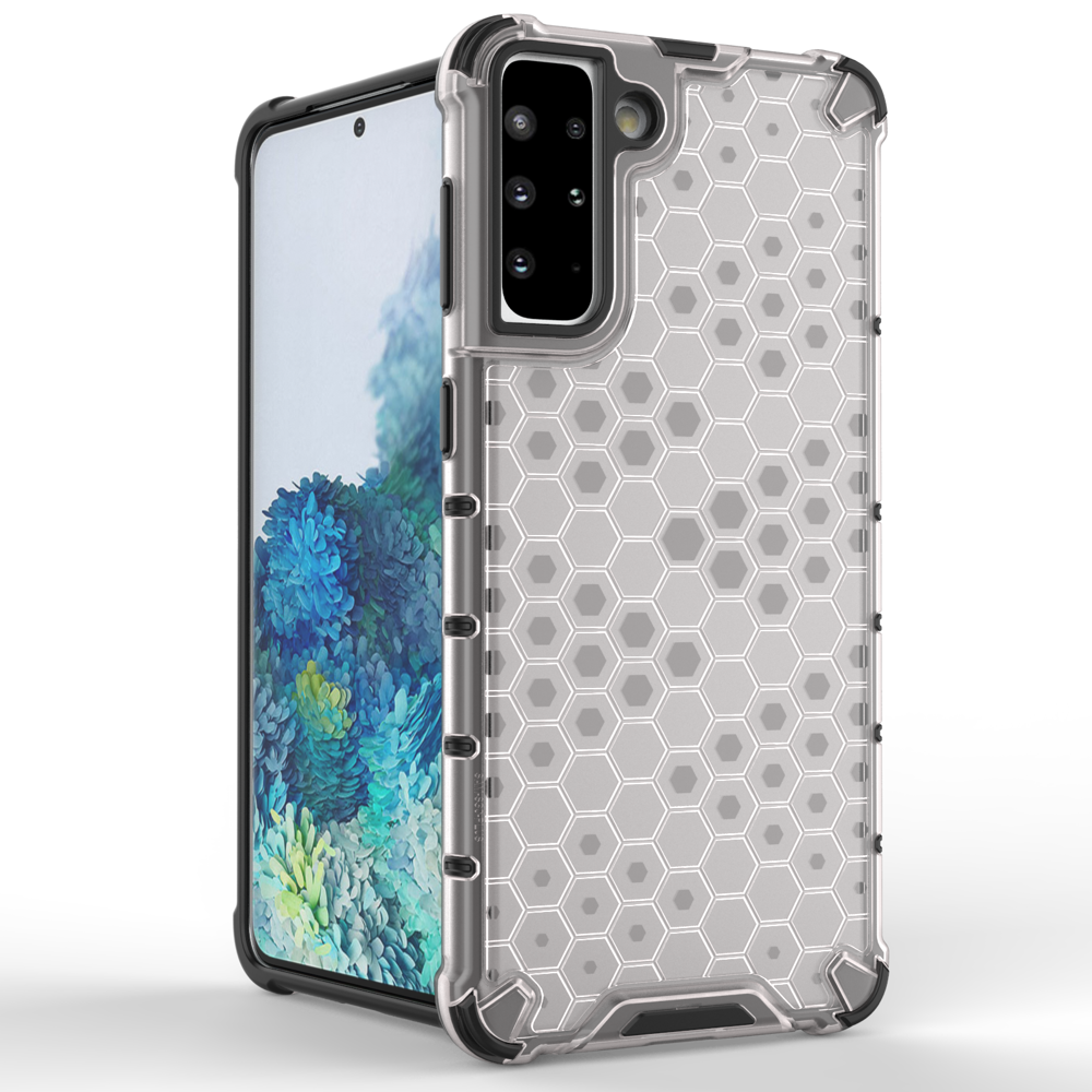 Honeycomb armored case with silicone frame for Samsung Galaxy S21 Plus 5G/Galaxy S30 Plus - Blue