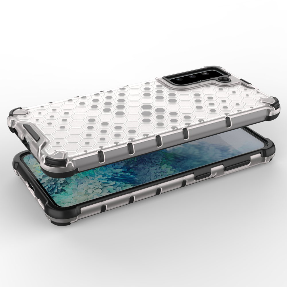 Honeycomb armored case with silicone frame for Samsung Galaxy S21 Plus 5G/Galaxy S30 Plus - Blue