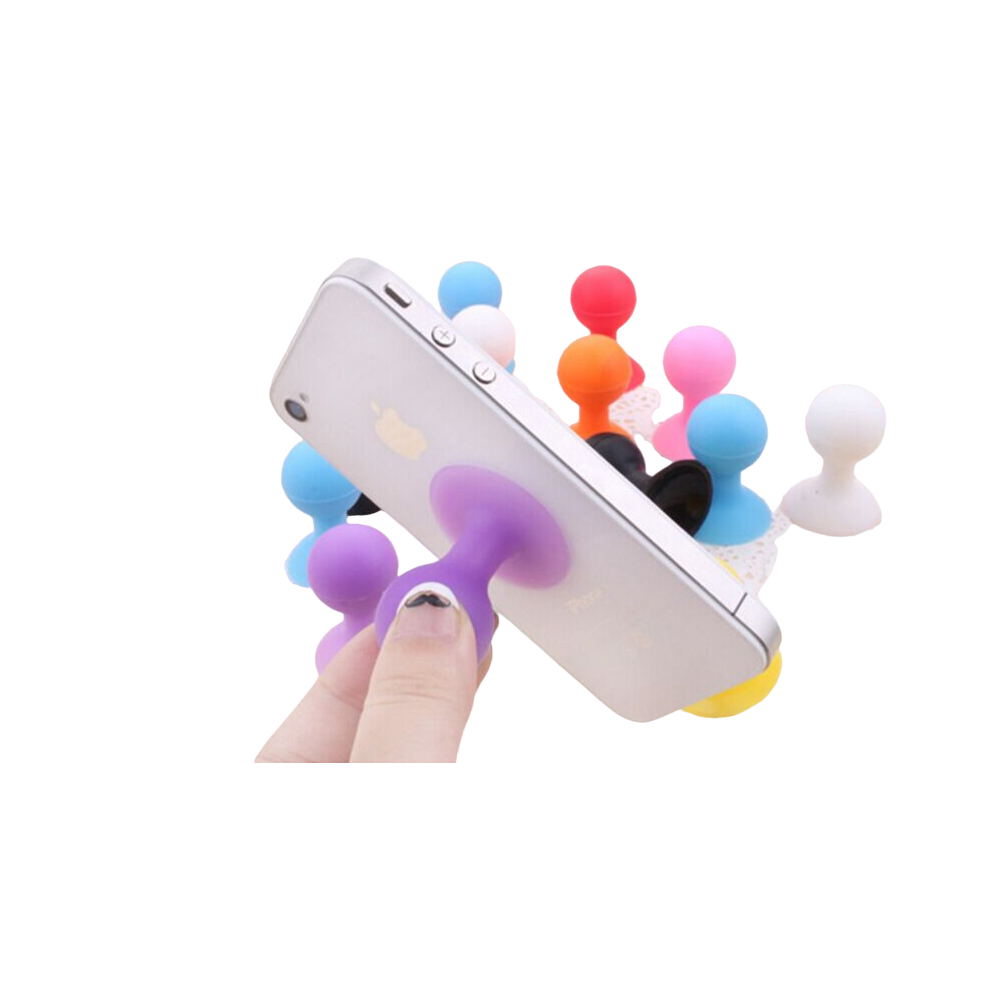 Mobile phone holder with a round head - White