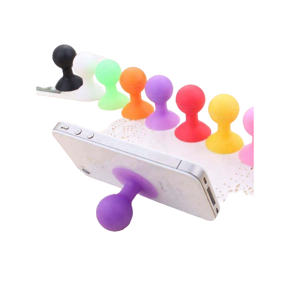 Mobile phone holder with a round head - White