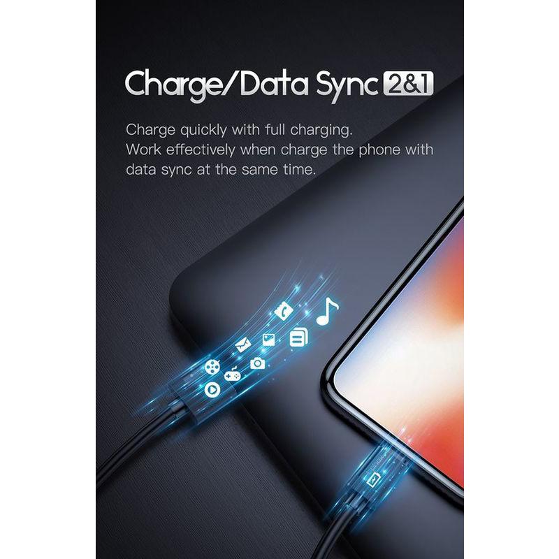 T-Phox NETS Cable Type-C Black-0.3m-3A - Black