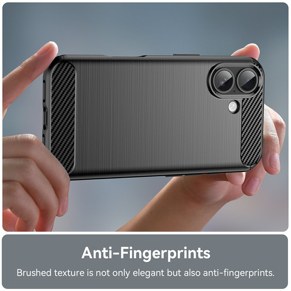Carbon Shield TPU Case for Apple iPhone 17 - Black