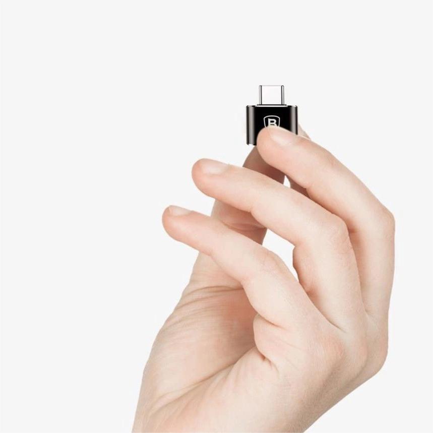 Baseus Mini USB - A to USB - C OTG adapter - Black