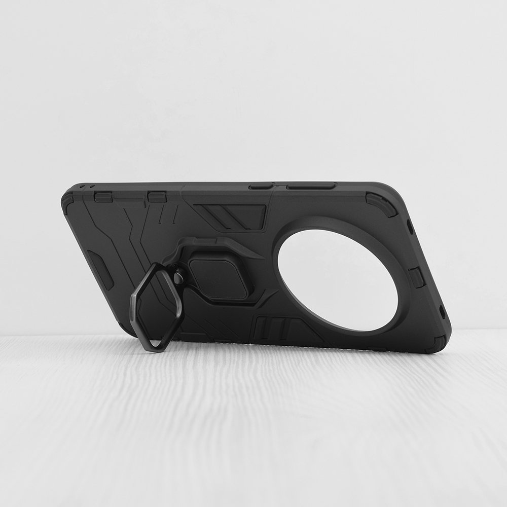 Ring Armor Case Kickstand Tough Rugged Cover for Huawei Mate 60 Pro - Black