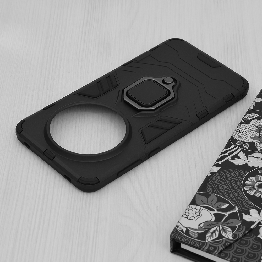 Ring Armor Case Kickstand Tough Rugged Cover for Huawei Mate 60 Pro - Black