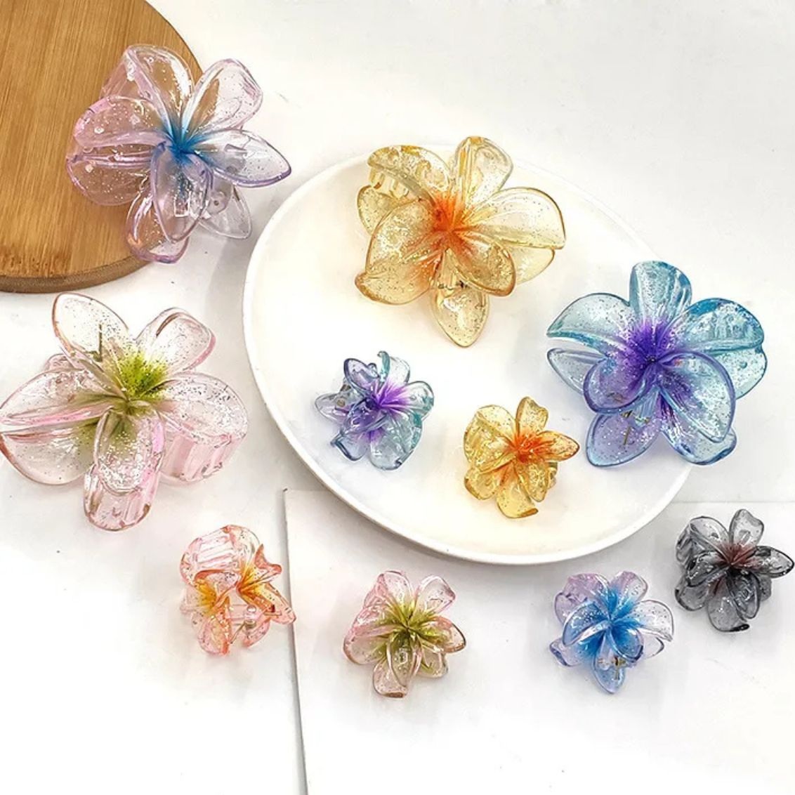 Flower Hair Clip - Yellow