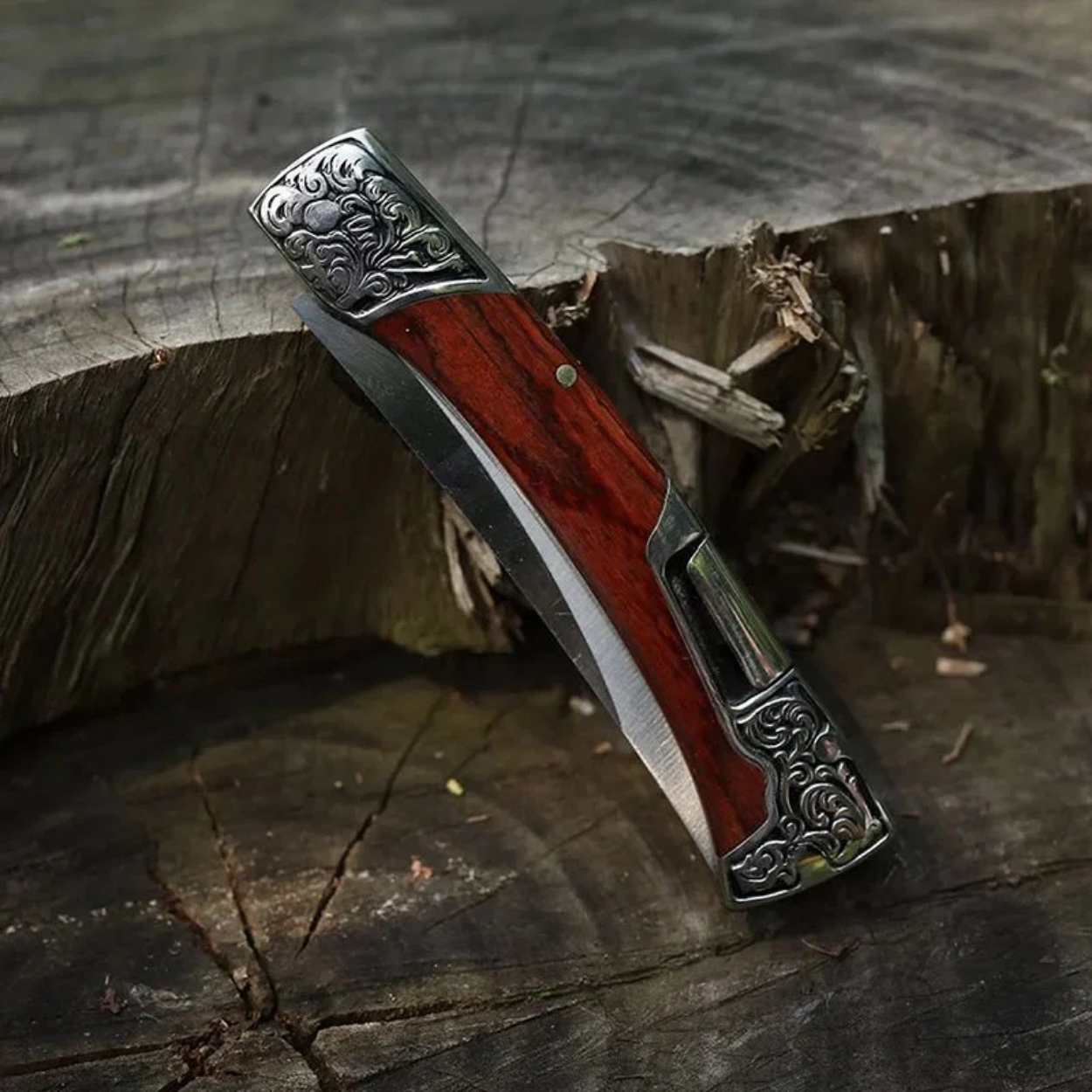 Outdoor Folding Knife CO-18075 - Black/Brown