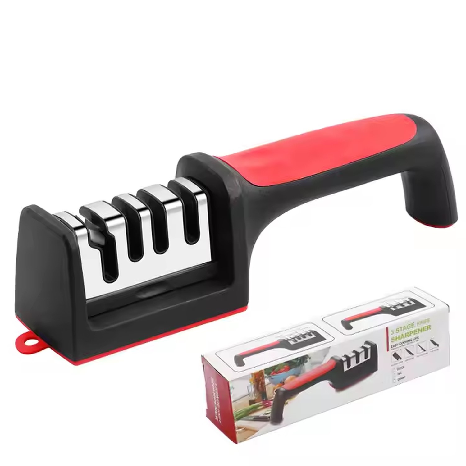 Knife sharpener - Black / Red