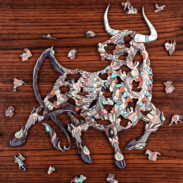 Wooden puzzle - Buffalo/L
