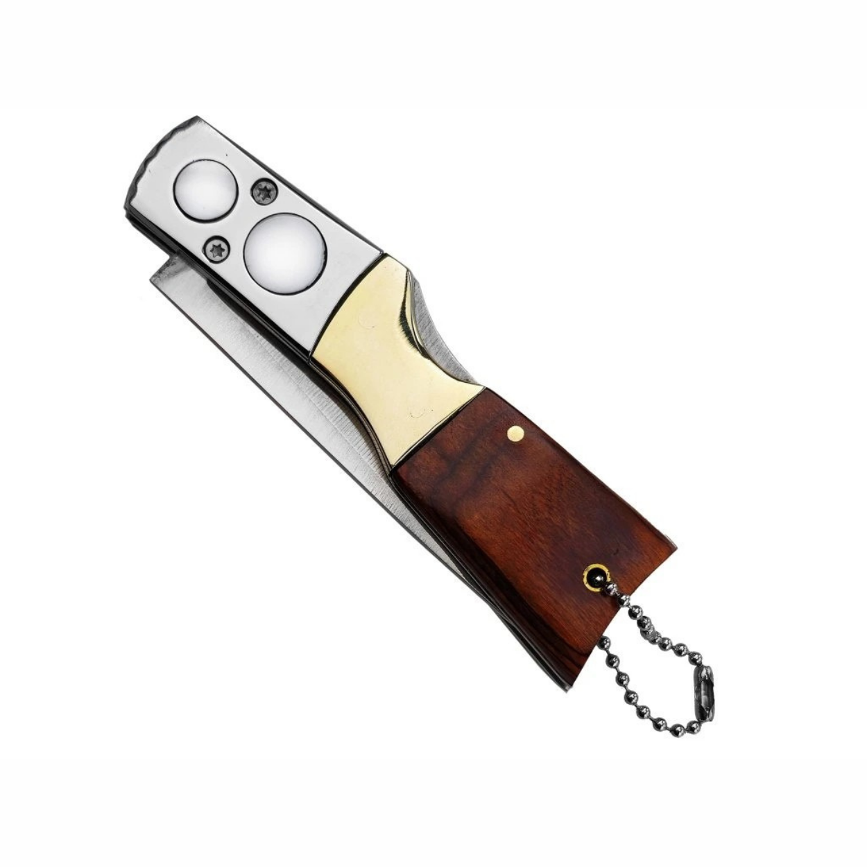 Outdoor Folding Knife B107 - 19.5 / 8.5 - Brown / Silver