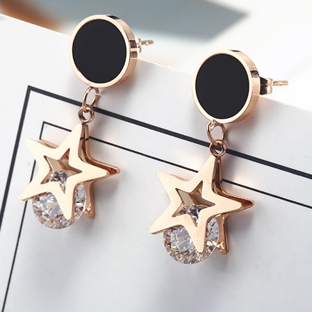 DA-18797 Earrings - Gold / Black