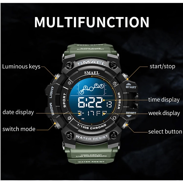 SMAEL DI-29468 Watch - Green