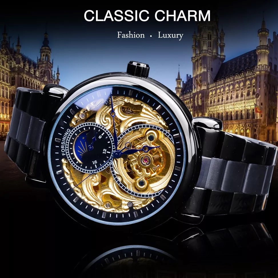 FORSINING LU-14506 Watch - Silver/White