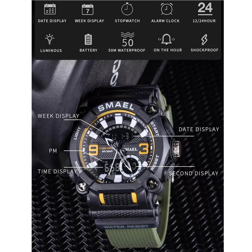 SMAEL FO-14151 Watch - Black/Gold