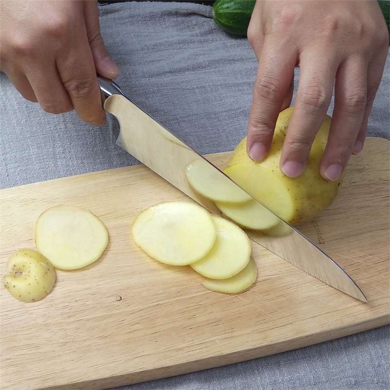 HA-14032 Damascus Kitchen Knife - Chef/Red