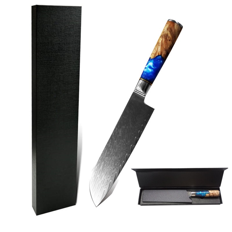 HA-14032 Damascus Kitchen Knife - Chef/Red
