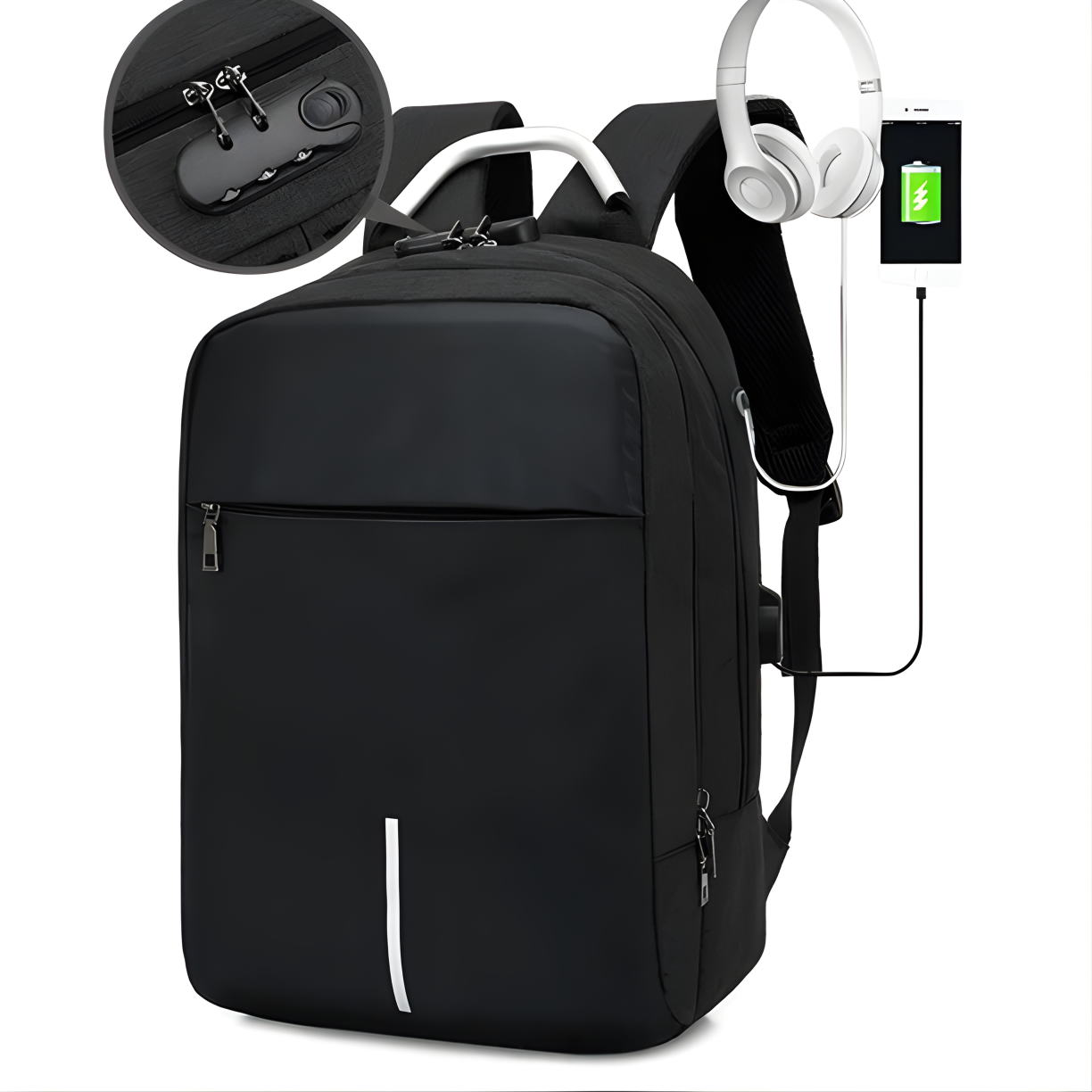 Waterproof Laptop Backpack VB-39239 - Black
