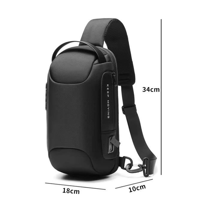 Shoulder bag with USB charging IS-36235 - Blue 2