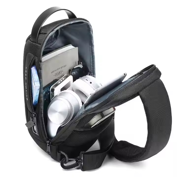Shoulder bag with USB charging IS-36235 - Blue 2