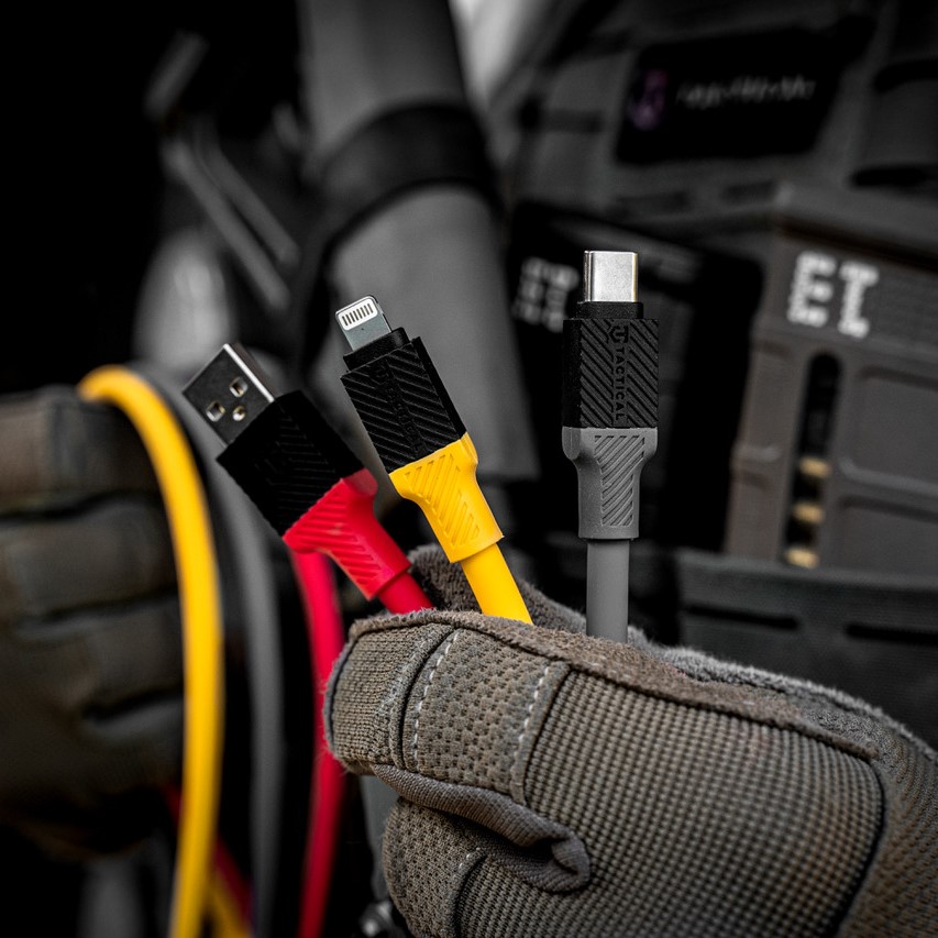Tactical Fat Man Cable USB-A/Lightning - 1m - Gray