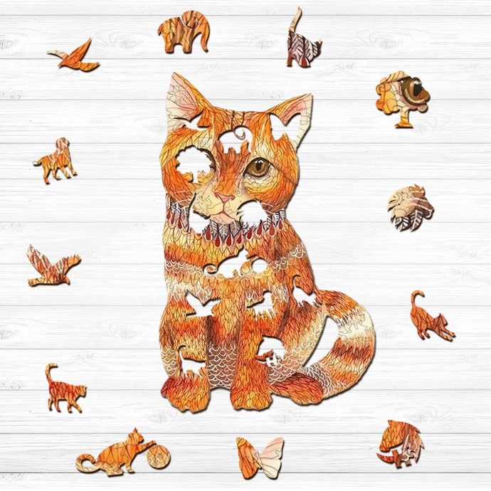 Wooden puzzle - Katze/L