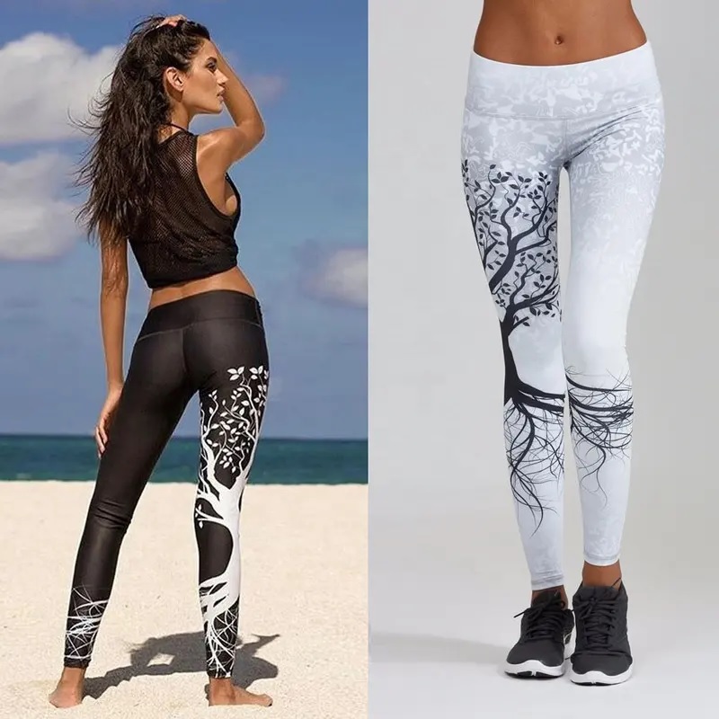 Tree Leggings-White/XL