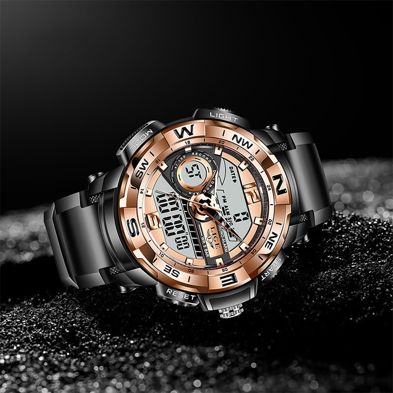 LIGE OM-14667 Watch - Black