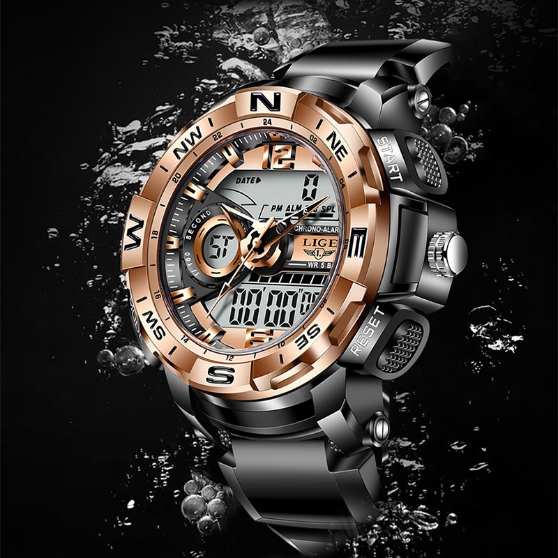 LIGE OM-14667 Watch - Black