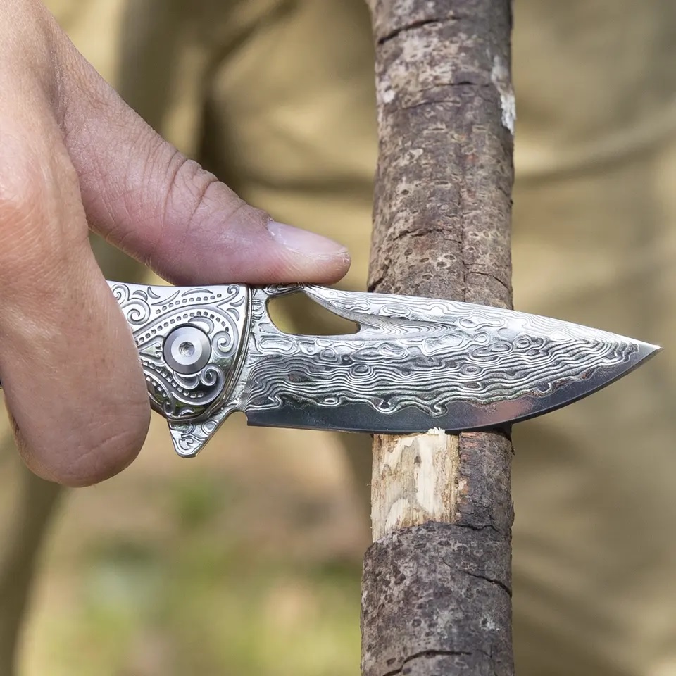 Hunting Folding Knife HARAHU MO-29043 - Brown