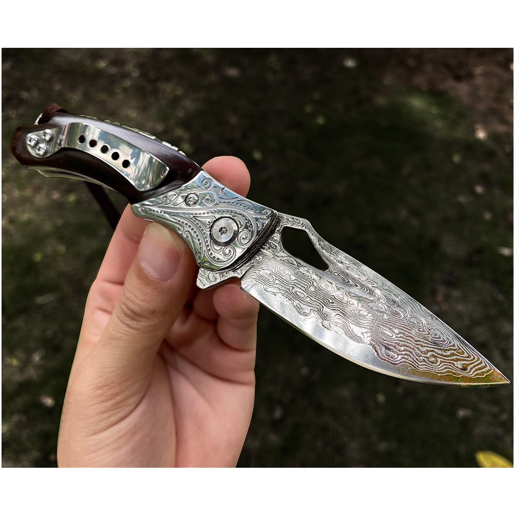 Hunting Folding Knife HARAHU MO-29043 - Brown