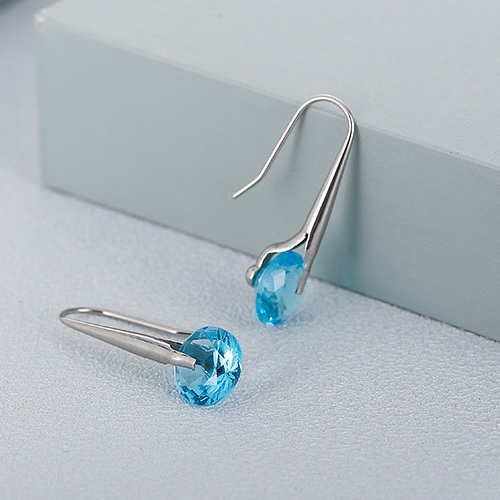 BR-20664 Earrings - Silver / Blue