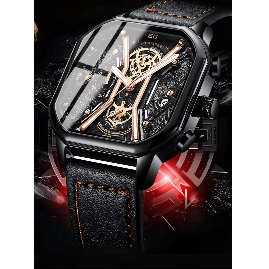 POEDAGAR GE-35013 Watch - Black / Silver