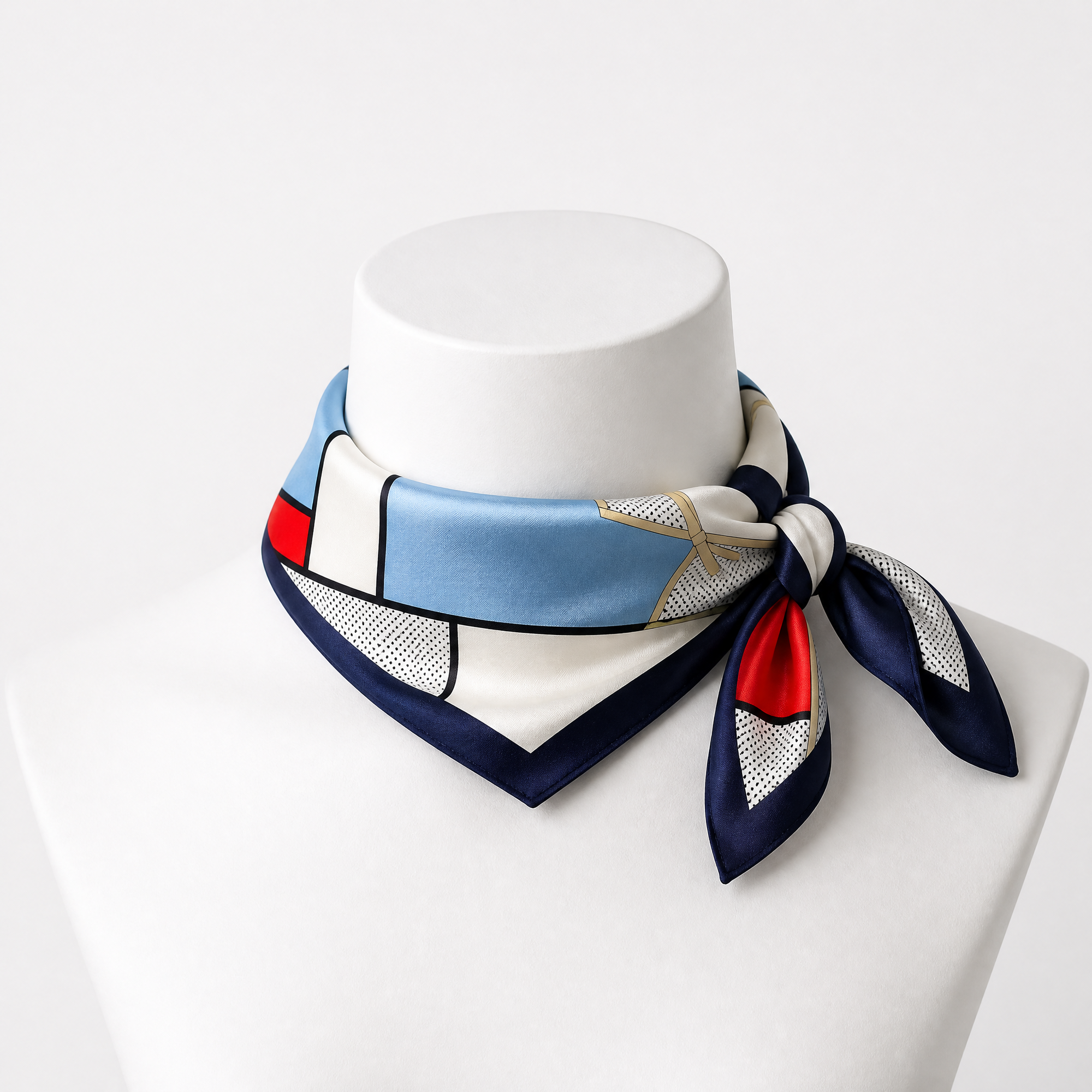 Neckerchief RU-42113 - White / Blue