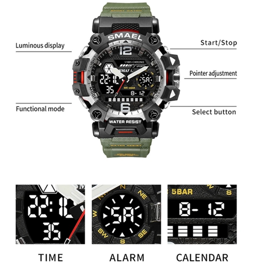 Watch SMAEL GR-29430 - Black/Silver