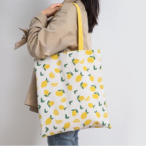 Reversible Bag VI-12350 - Yellow/Lemons