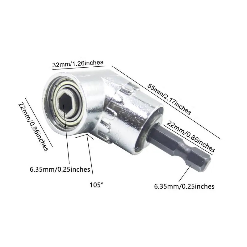 Angled attachment for a screwdriver - Type 2