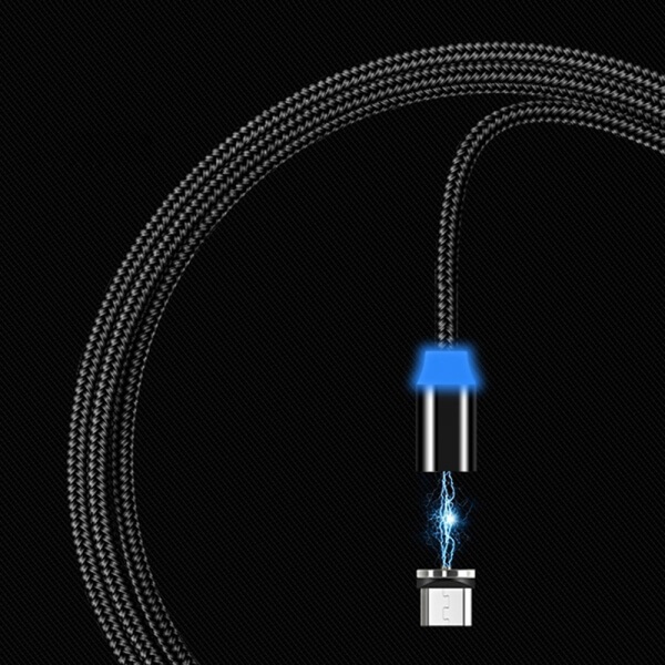 USB charging cable 3 in 1 with magnetic terminals - Gold