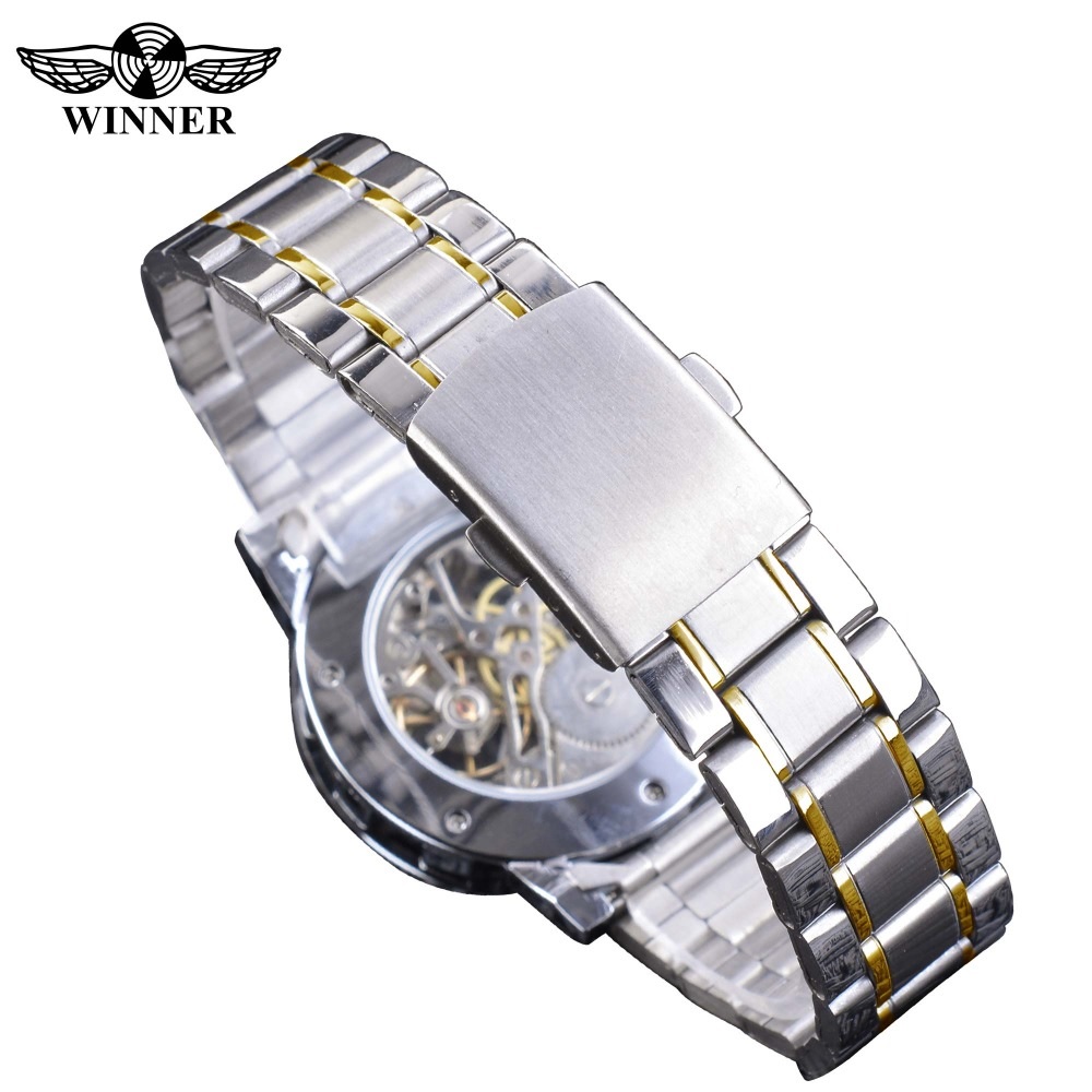 Winner BE-14439 Watch - Silver/Gold/White