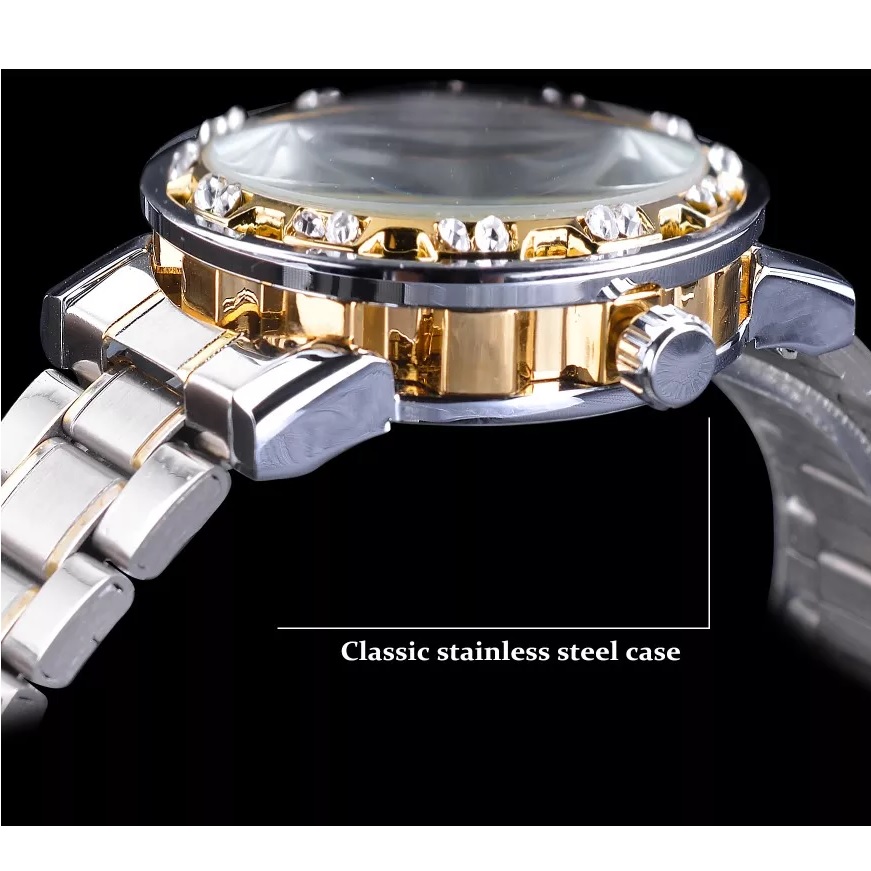 Winner BE-14439 Watch - Silver/Gold/White