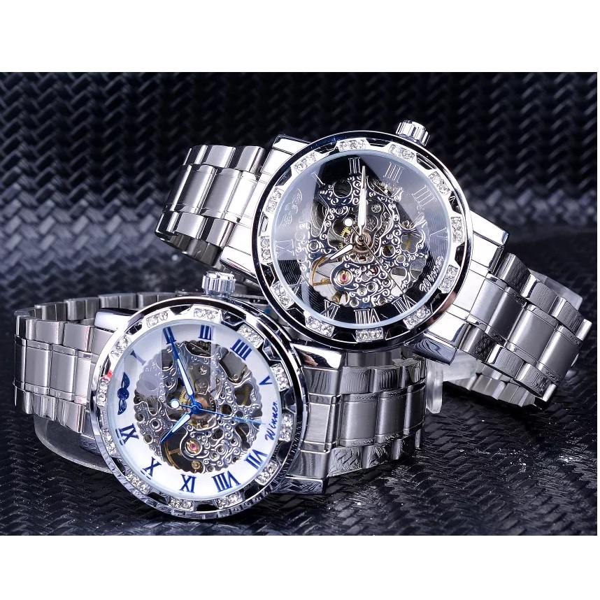 Winner BE-14439 Watch - Silver/Gold/White