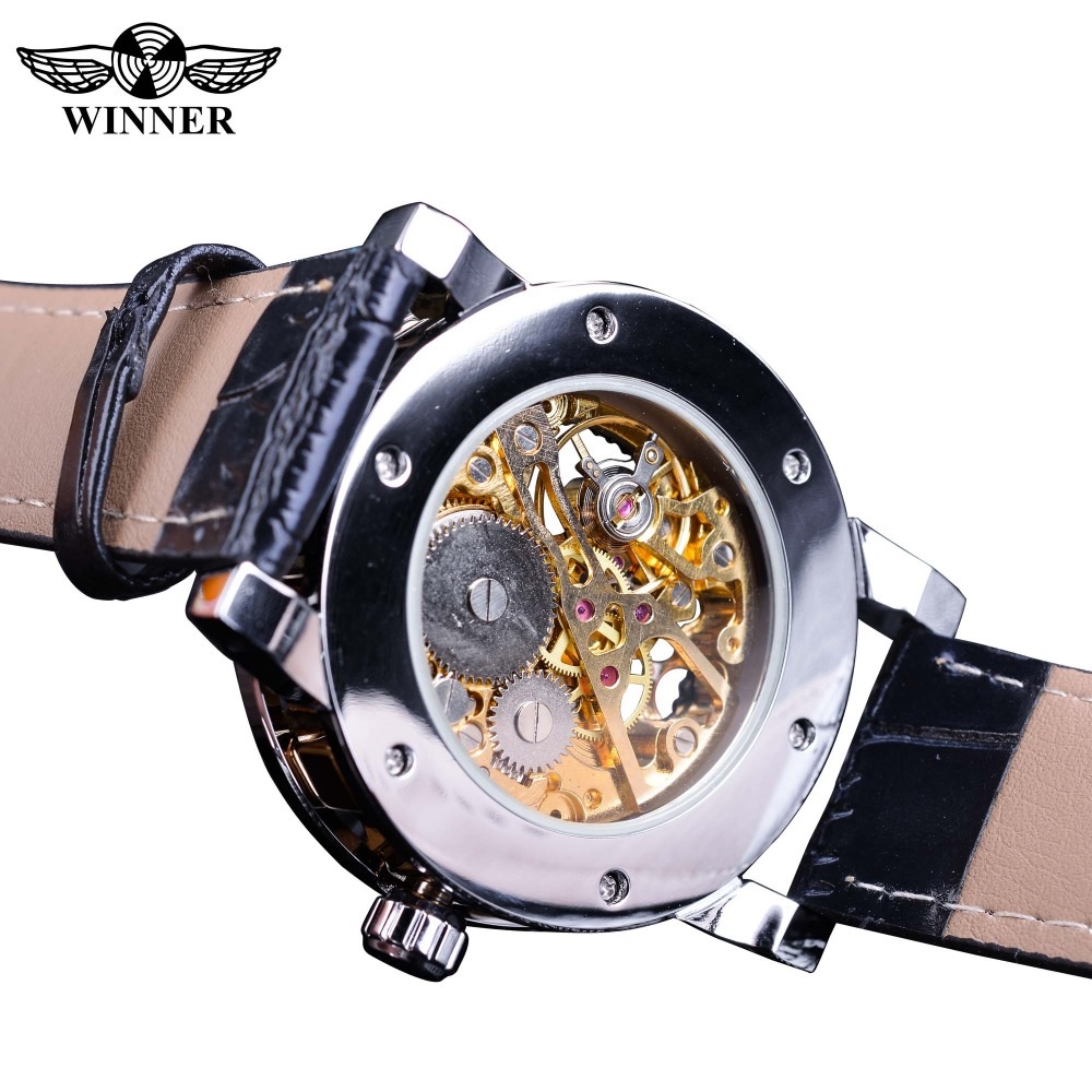 Winner RE-14455 Watch - Black/Silver