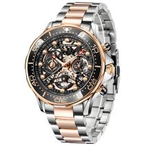 LIGE PA-23712 Watch - Silver / Rose Gold