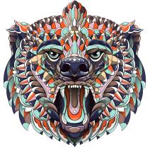 Wooden puzzle - Bear/L