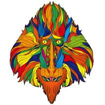 Wooden puzzle - Monkey/M