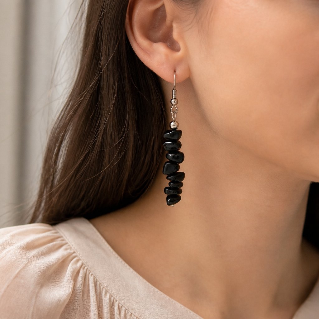 CR-28477 Earrings - Black