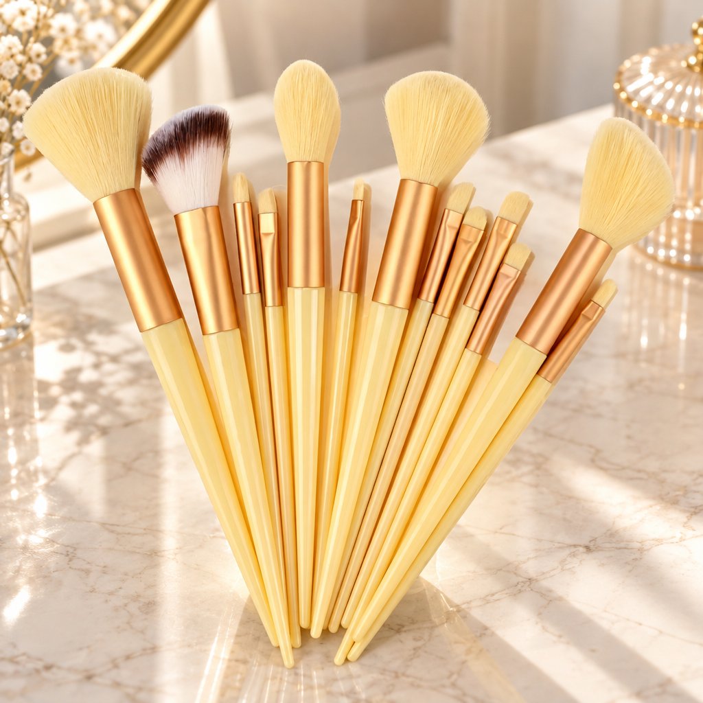 CL-30548 Makeup Brushes - Yellow
