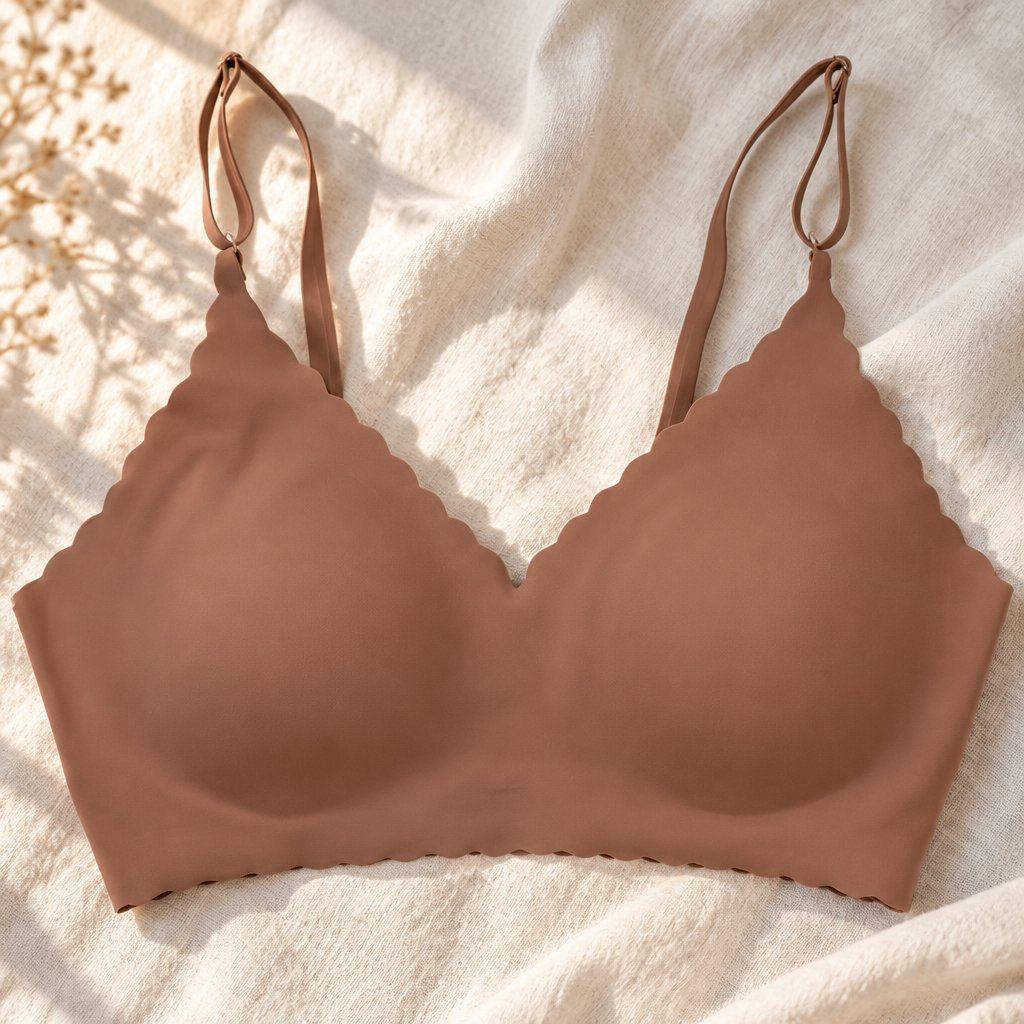 EL-30859 seamless bra - Brown/XL