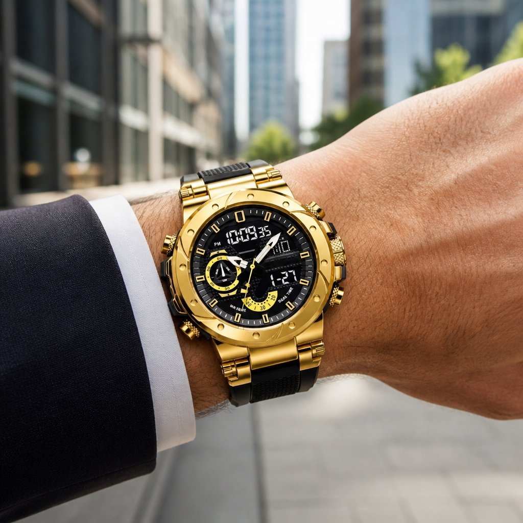 FOXBOX TE-34988 Watch - Gold